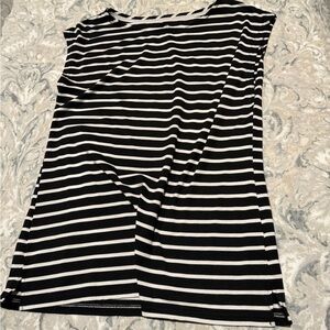 Black and white striped top